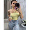Crop top żółty